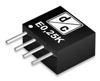 E0,25K 0,25 Watt DC DC Umwandler  4 Pin SIL Geh&auml;use Hoher Wirkungsgrad Arbeitstemperatur bis +70&deg; C Option/1: -25&deg;C bis +85&deg;C Option/2: -45&deg;C bis +85&deg;C Isolation 1000 VDC